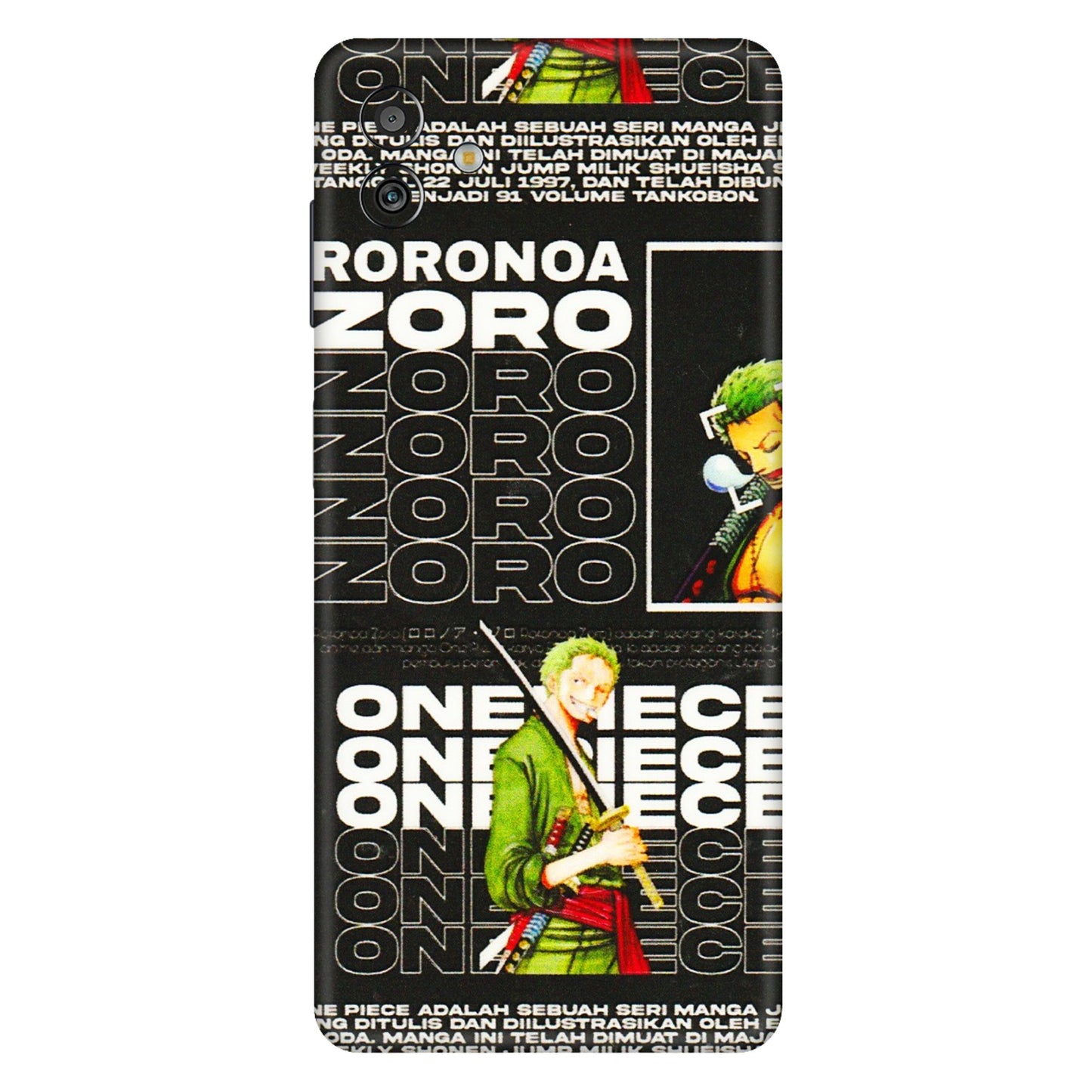 Samsung M/F/Note/Flip and C Phone Skins (All Models) - One Piece Zoro - 3D Embossed Finish (L-250) Samsung Galaxy M13 (5G)