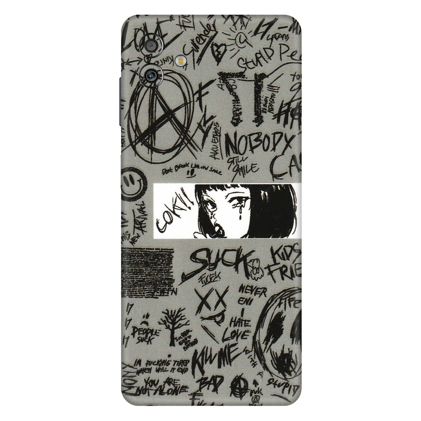 Samsung M/F/Note/Flip and C Phone Skins (All Models) - Never Have Love Anime - 3D Embossed Finish (L-260) Samsung Galaxy M13 (5G)