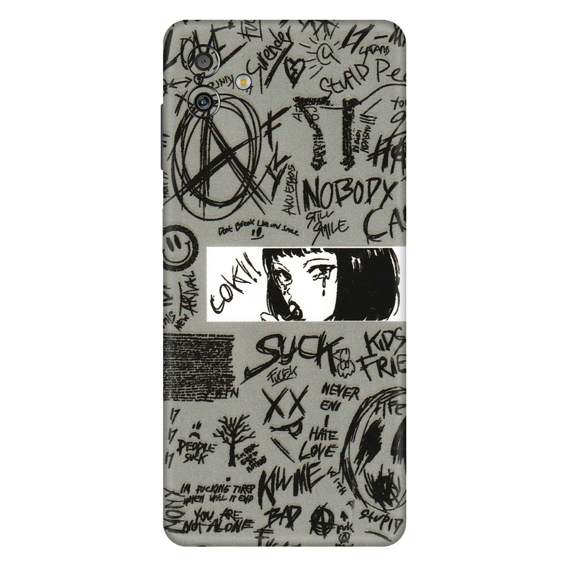 Samsung M/F/Note/Flip and C Phone Skins (All Models) - Never Have Love Anime - 3D Embossed Finish (L-260) Samsung Galaxy M13 (5G)