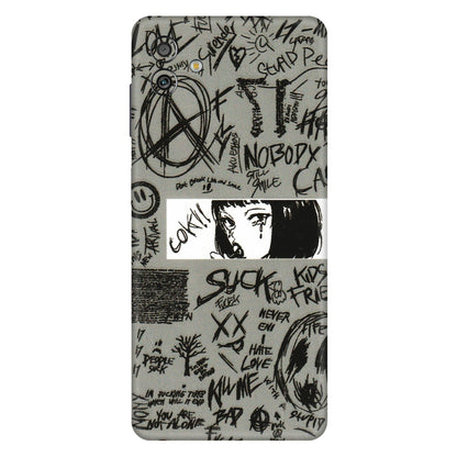 Samsung M/F/Note/Flip and C Phone Skins (All Models) - Never Have Love Anime - 3D Embossed Finish (L-260) Samsung Galaxy M13 (5G)