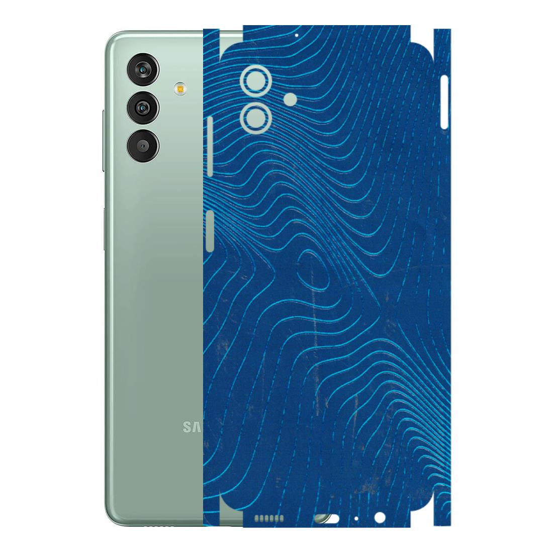 Samsung M/F/Note/Flip and C Phone Skins (All Models) - Abstract Blue Line Map - 3D Embossed Finish (L-272) Samsung Galaxy M13 (5G)