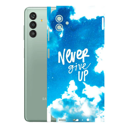 Samsung M/F/Note/Flip and C Phone Skins (All Models) - Never Give Up - 3D Embossed Finish (L-279) Samsung Galaxy M13 (5G)