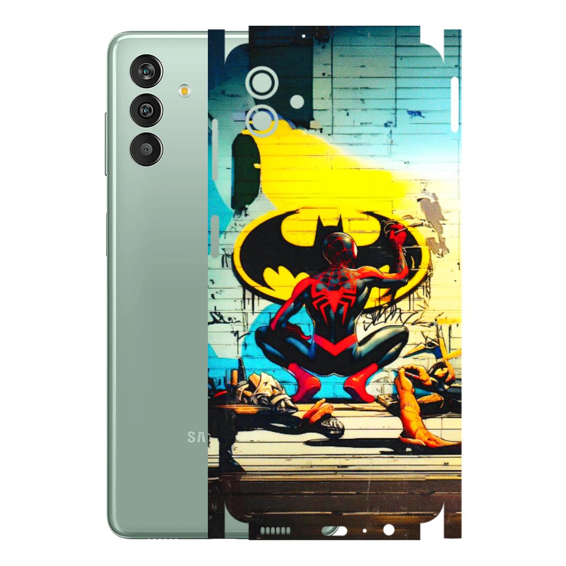 Samsung M/F/Note/Flip and C Phone Skins (All Models) - New Spiderman Bat Logo - 3D Embossed Finish (L-309) Samsung Galaxy M13 (5G)