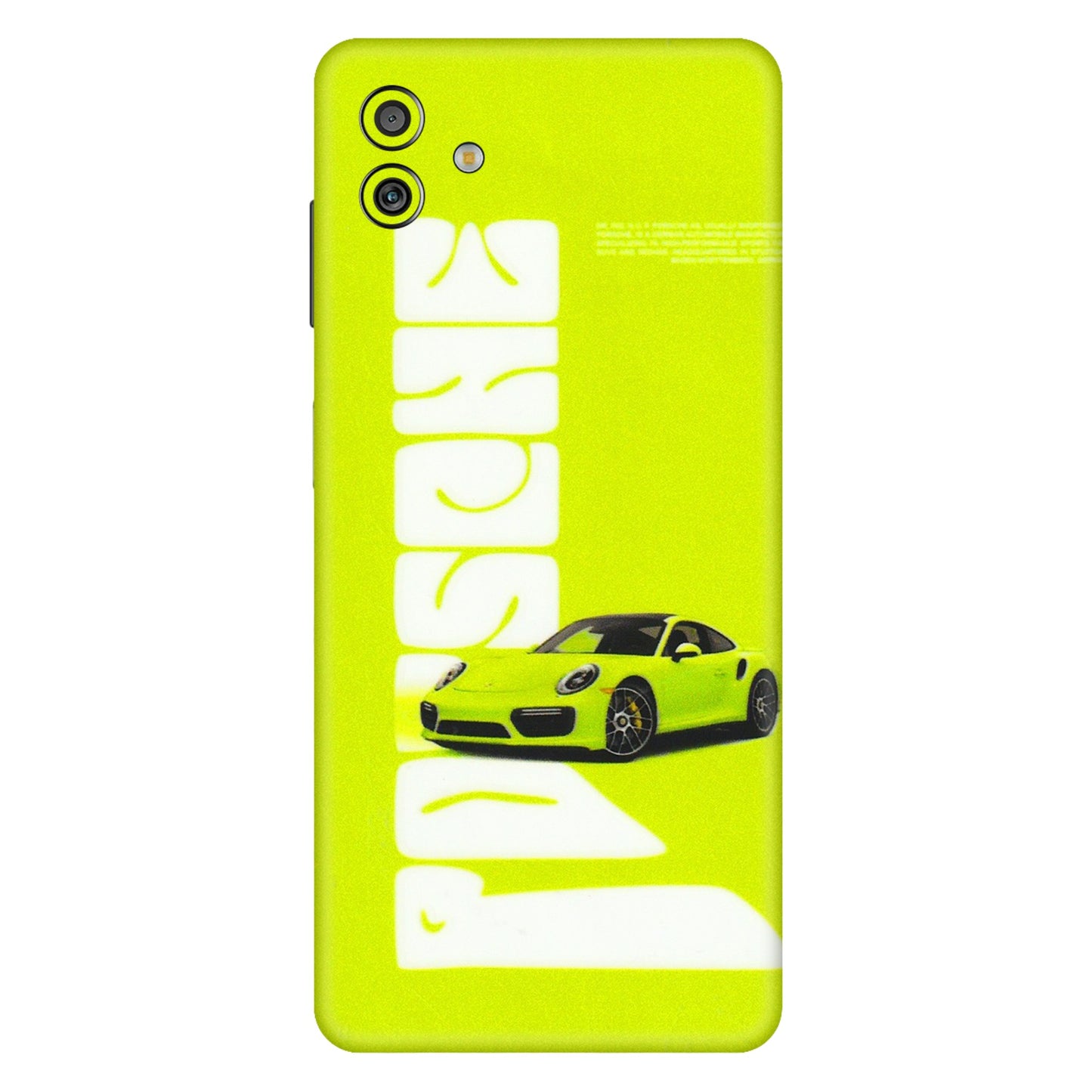 Samsung M/F/Note/Flip and C Phone Skins (All Models) - Lime Green Porche - 3D Embossed Finish (L-30) Samsung Galaxy M13 (5G)