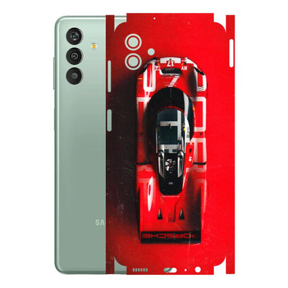 Samsung M/F/Note/Flip and C Phone Skins (All Models) - Red Porsche Car Logo - 3D Embossed Finish (L-315) Samsung Galaxy M13 (5G)