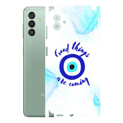 Samsung M/F/Note/Flip and C Phone Skins (All Models) - Evil Eye Good Things Are Coming - 3D Embossed Finish (L-322) Samsung Galaxy M13 (5G)