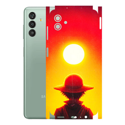 Samsung M/F/Note/Flip and C Phone Skins (All Models) - Cool Sunset With Monkey D.Luffy Anime - 3D Embossed Finish (L-329) Samsung Galaxy M13 (5G)