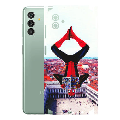 Samsung M/F/Note/Flip and C Phone Skins (All Models) - Spiderman Hanging - 3D Embossed Finish (L-53) Samsung Galaxy M13 (5G)