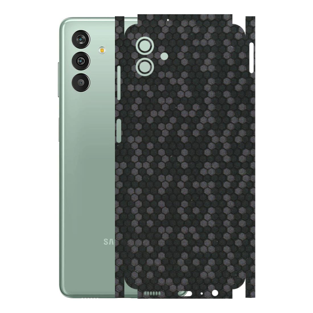 Samsung M/F/Note/Flip and C Phone Skins (All Models) - Black Grey Honeycomb Sober - 3D Embossed Finish (L-85) Samsung Galaxy M13 (5G)