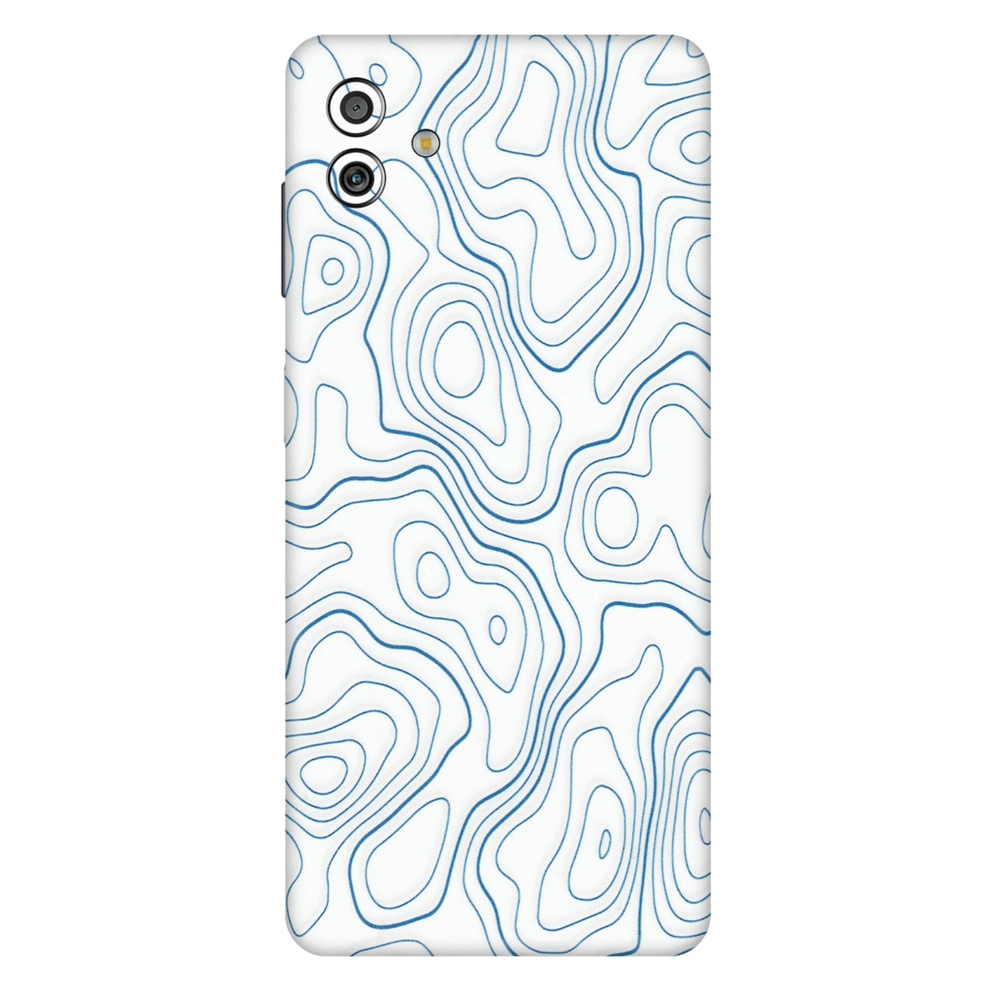 Samsung M/F/Note/Flip and C Phone Skins (All Models) - Blue And White Swirls - Matte Finish (M-139) Samsung Galaxy M13 (5G)