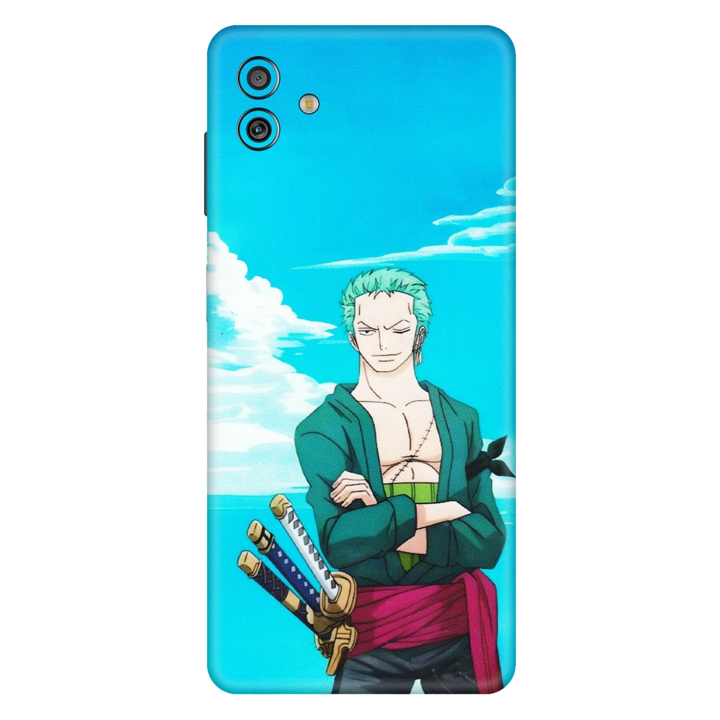 Samsung M/F/Note/Flip and C Phone Skins (All Models) - Cool Swordman Zoro Anime - Matte Finish (M-143) Samsung Galaxy M13 (5G)