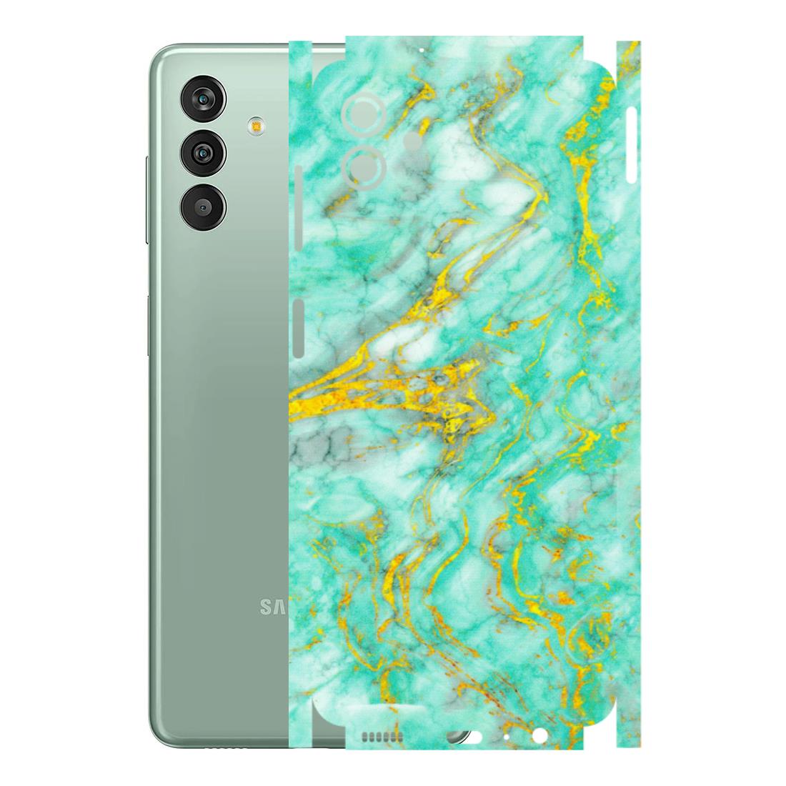 Samsung M/F/Note/Flip and C Phone Skins (All Models) - Green And Gold Marble Feel - Matte Finish (M-16) Samsung Galaxy M13 (5G)