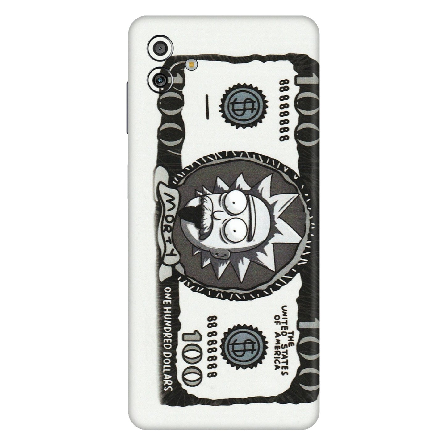 Samsung M/F/Note/Flip and C Phone Skins (All Models) - Rick And Morty Hundred Dollar Anime - Matte Finish (M-161) Samsung Galaxy M13 (5G)