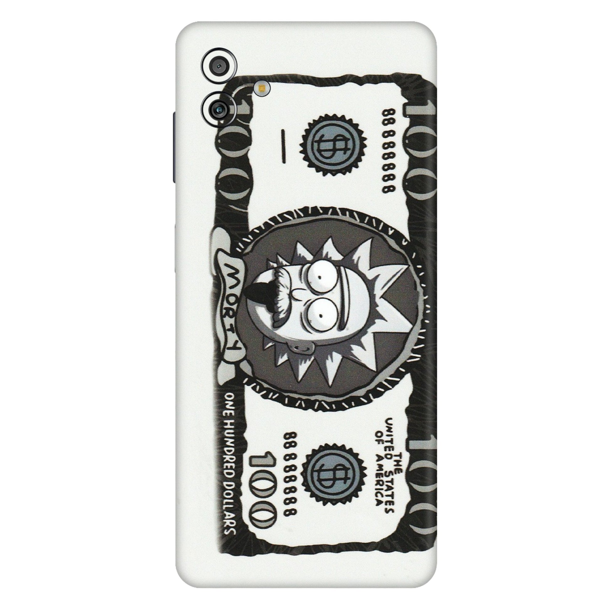 Samsung M/F/Note/Flip and C Phone Skins (All Models) - Rick And Morty Hundred Dollar Anime - Matte Finish (M-161) Samsung Galaxy M13 (5G)