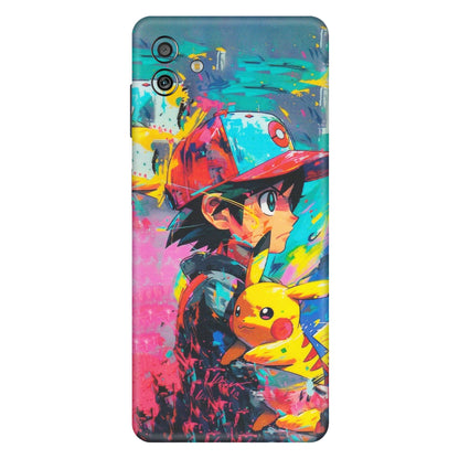 Samsung M/F/Note/Flip and C Phone Skins (All Models) - Ash & Pikachu - Matte Finish (M-26) Samsung Galaxy M13 (5G)