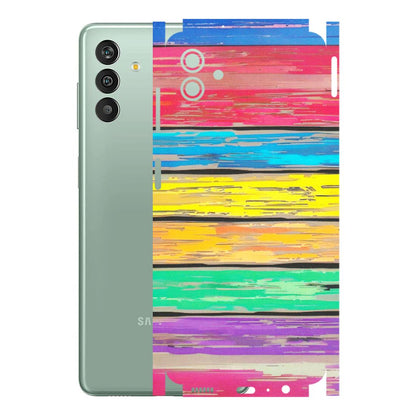 Samsung M/F/Note/Flip and C Phone Skins (All Models) - Multi Colour Wooden Wall - Matte Finish (M-96) Samsung Galaxy M13 (5G)