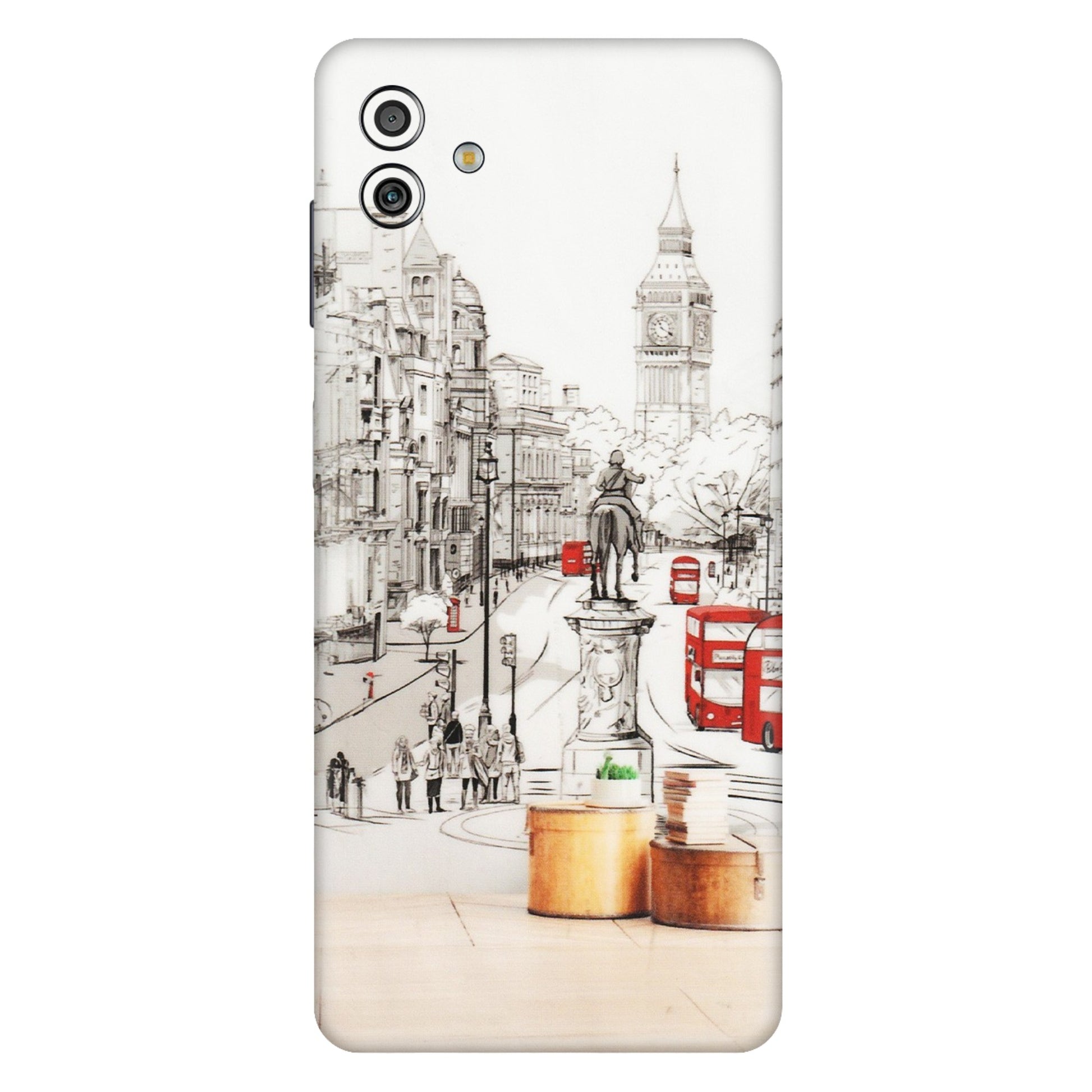 Samsung M/F/Note/Flip and C Phone Skins (All Models) - London Street - Transparent Finish (T-02) Samsung Galaxy M13 (5G)