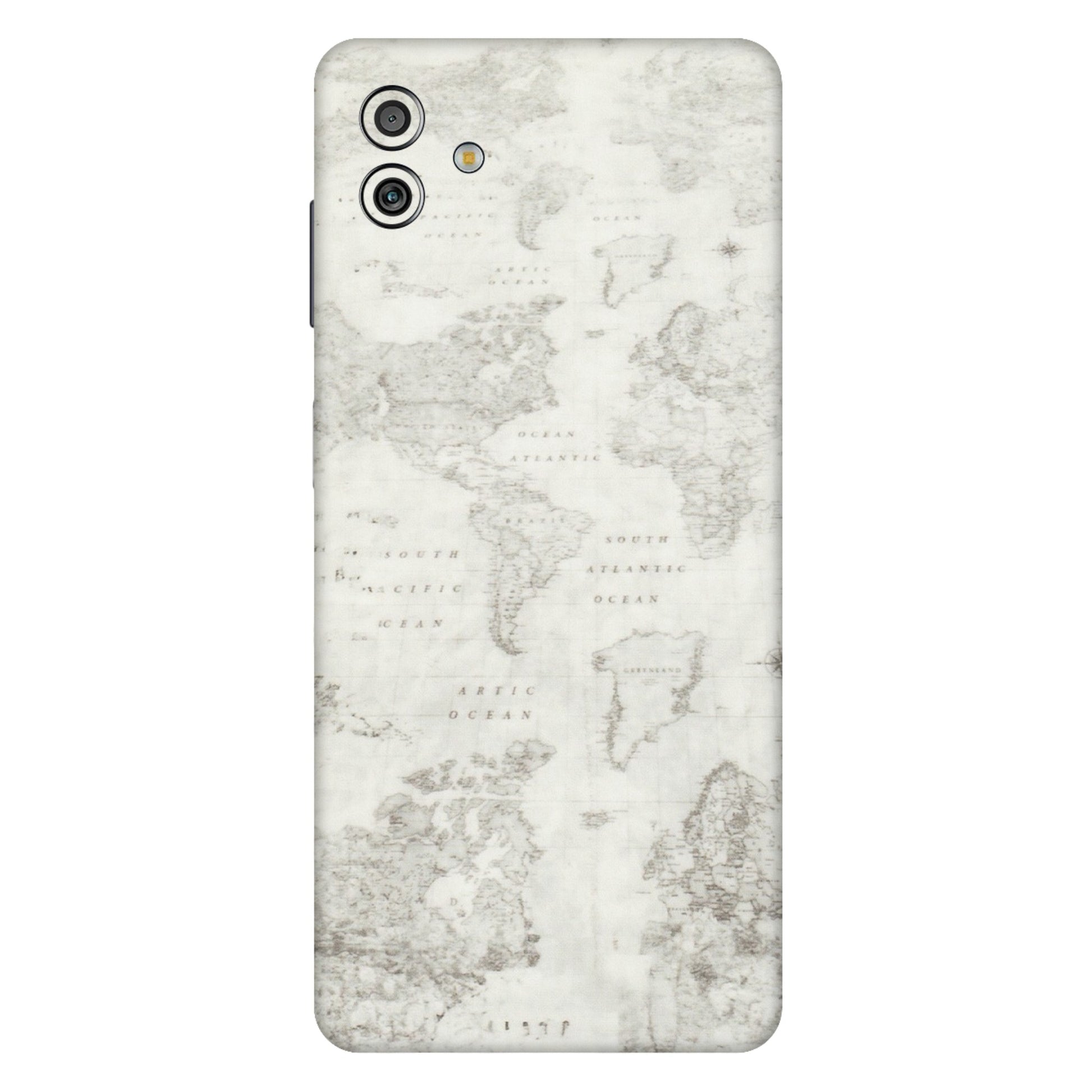 Samsung M/F/Note/Flip and C Phone Skins (All Models) - World Travel Map - Transparent Finish (T-04) Samsung Galaxy M13 (5G)