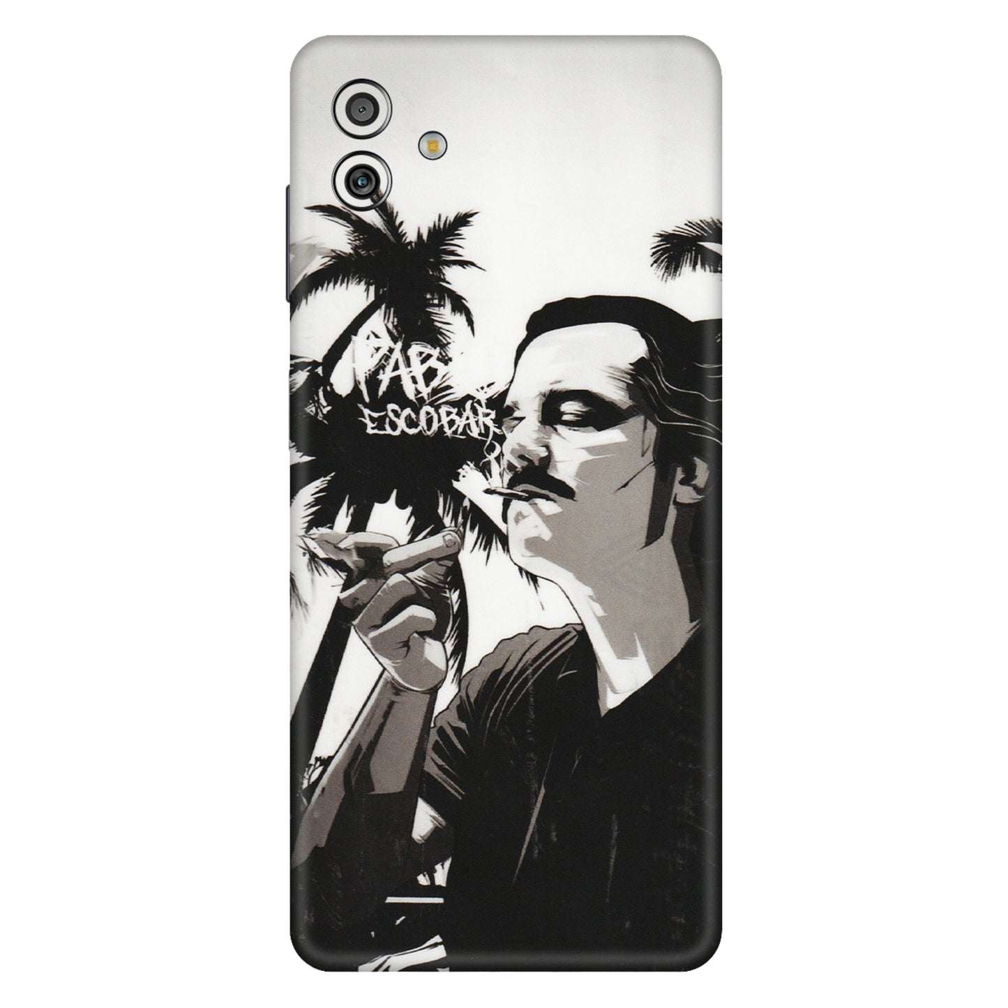 Samsung M/F/Note/Flip and C Phone Skins (All Models) - Pab Escobar - Transparent Finish (T-05) Samsung Galaxy M13 (5G)
