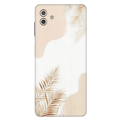 Samsung M/F/Note/Flip and C Phone Skins (All Models) - Gold Petals Abstract - Transparent Finish (T-08) Samsung Galaxy M13 (5G)