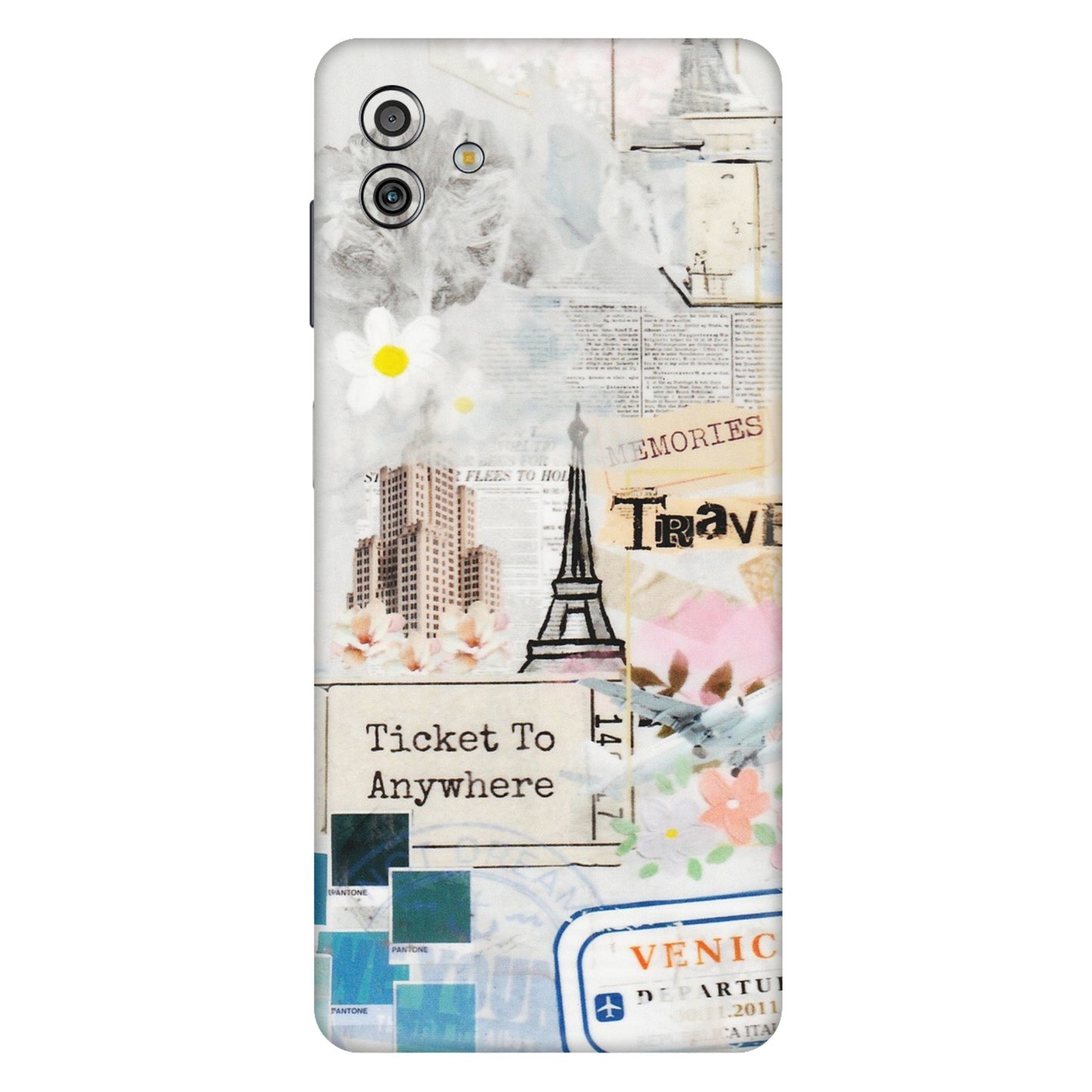 Samsung M/F/Note/Flip and C Phone Skins (All Models) - Travel Memories - Transparent Finish (T-09) Samsung Galaxy M13 (5G)