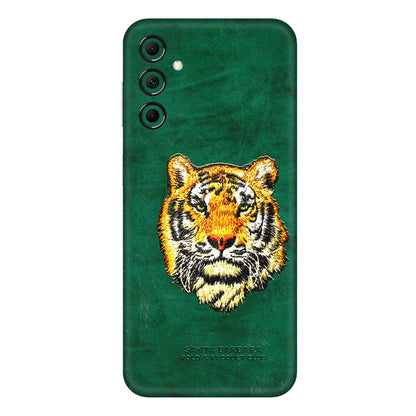 Samsung M/F/Note/Flip and C Phone Skins (All Models) - Leather Feel Tiger - 3D Embossed Finish (L-111) Samsung Galaxy M14 (5G)