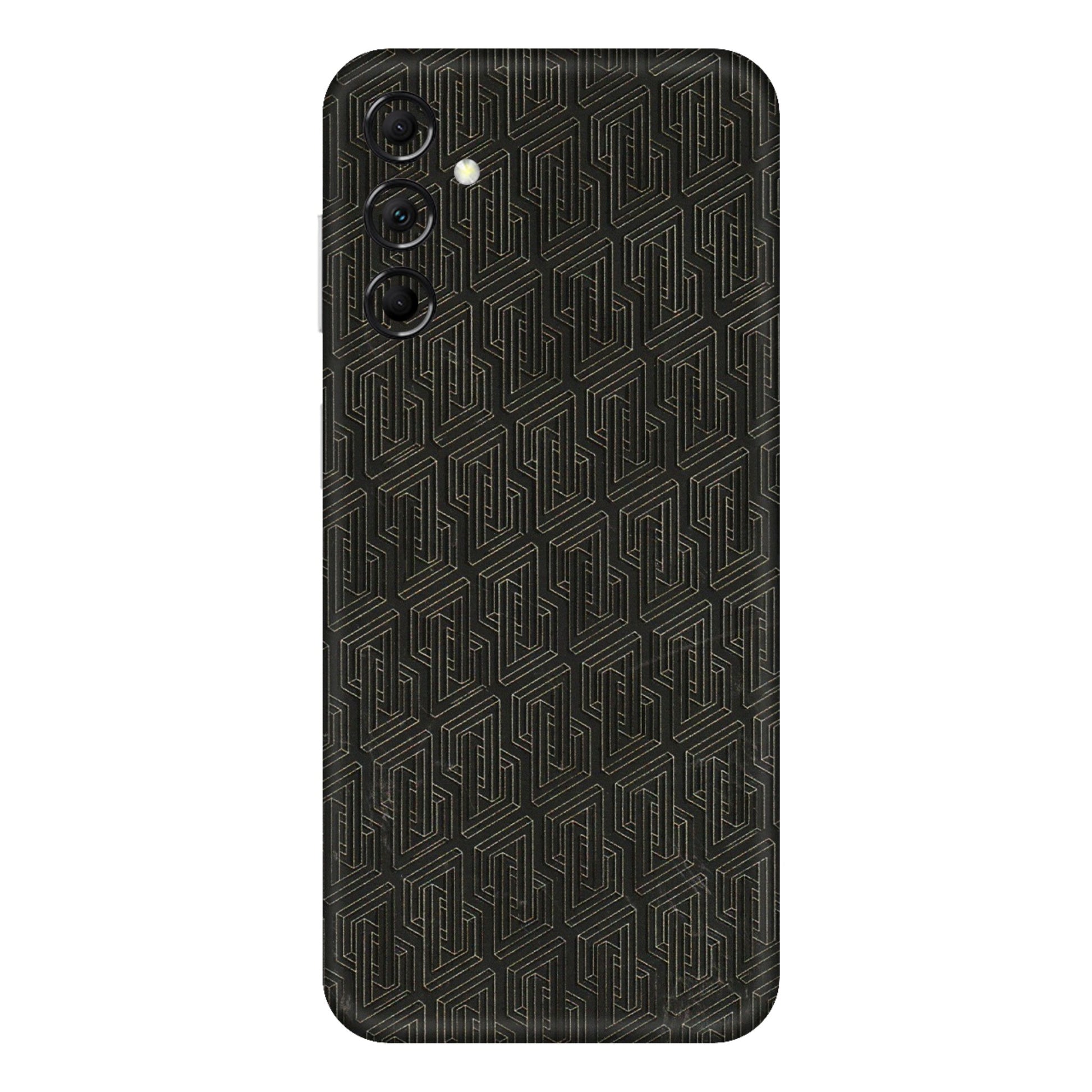 Samsung M/F/Note/Flip and C Phone Skins (All Models) - Black Abstract Pattern - 3D Embossed Finish (L-117) Samsung Galaxy M14 (5G)
