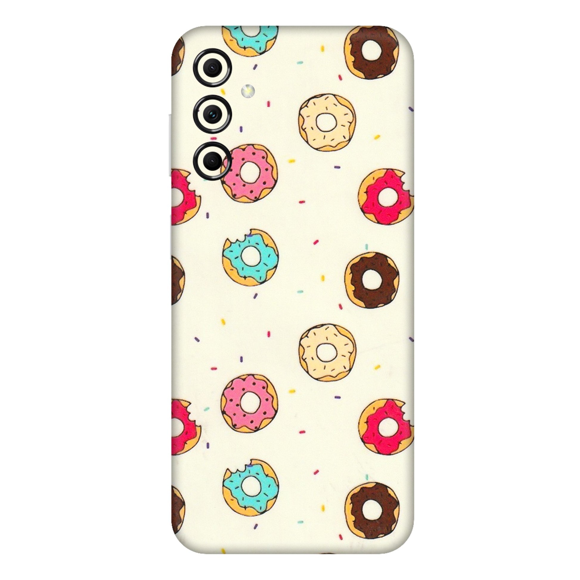 Samsung M/F/Note/Flip and C Phone Skins (All Models) - Mini Donuts Doodle Art - 3D Embossed Finish (L-122) Samsung Galaxy M14 (5G)