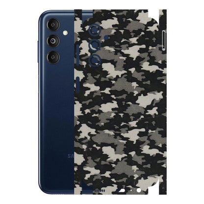 Samsung M/F/Note/Flip and C Phone Skins (All Models) - Black/Grey Camoflaunge - 3D Embossed Finish (L-142) Samsung Galaxy M14 (5G)
