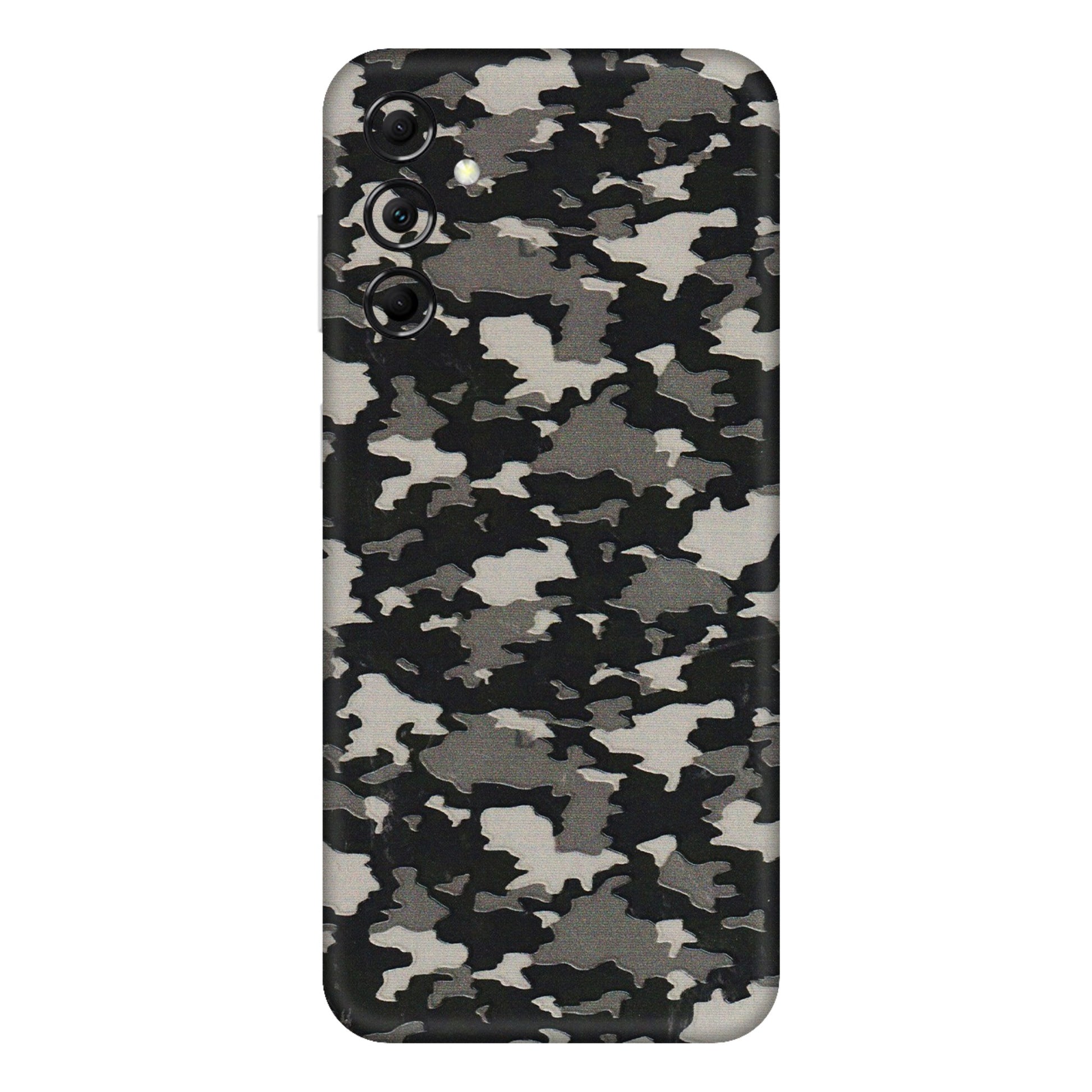 Samsung M/F/Note/Flip and C Phone Skins (All Models) - Black/Grey Camoflaunge - 3D Embossed Finish (L-142) Samsung Galaxy M14 (5G)