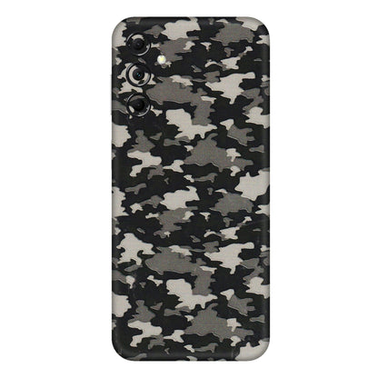 Samsung M/F/Note/Flip and C Phone Skins (All Models) - Black/Grey Camoflaunge - 3D Embossed Finish (L-142) Samsung Galaxy M14 (5G)