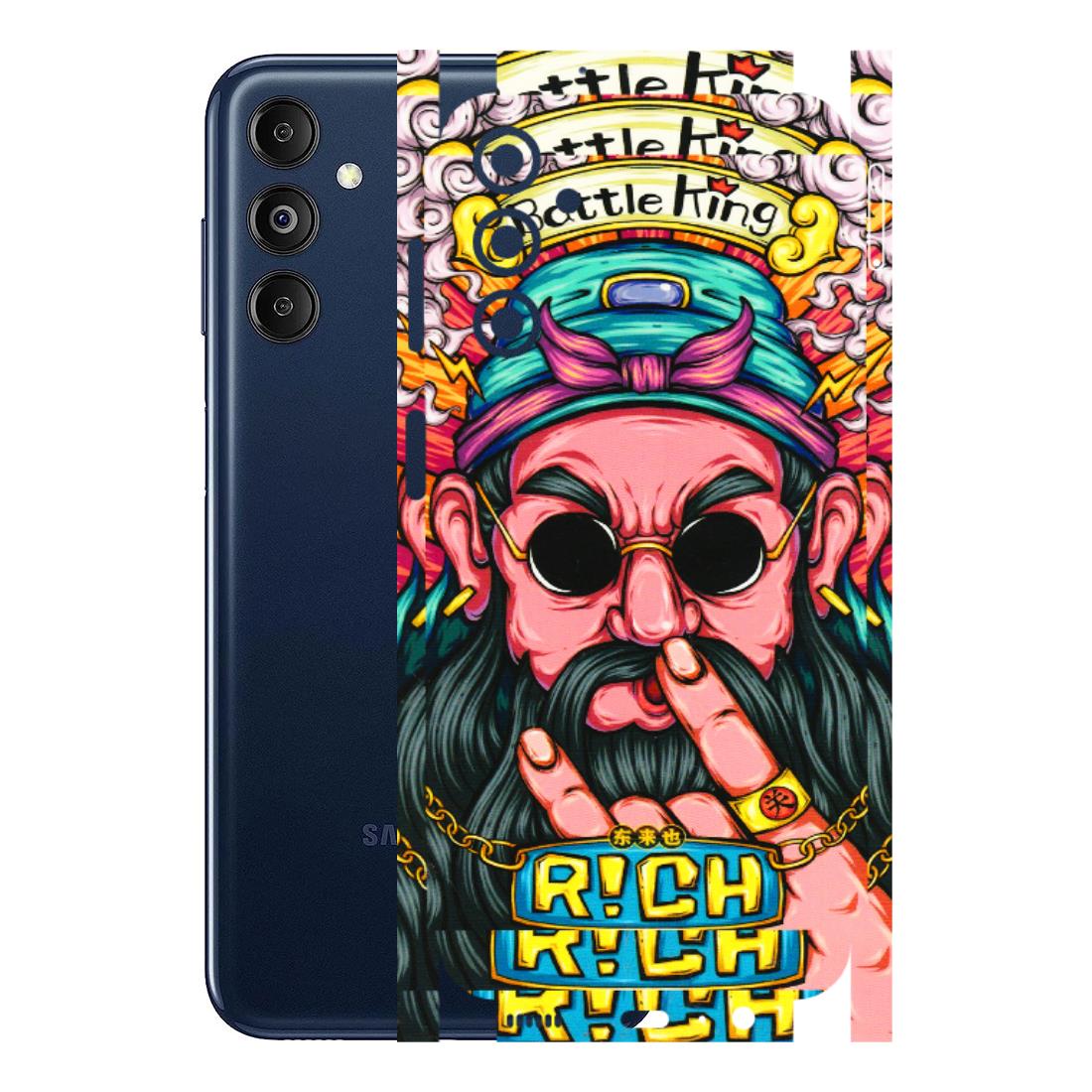Samsung M/F/Note/Flip and C Phone Skins (All Models) - Battle King Dude Face - 3D Embossed Finish (L-178) Samsung Galaxy M14 (5G)