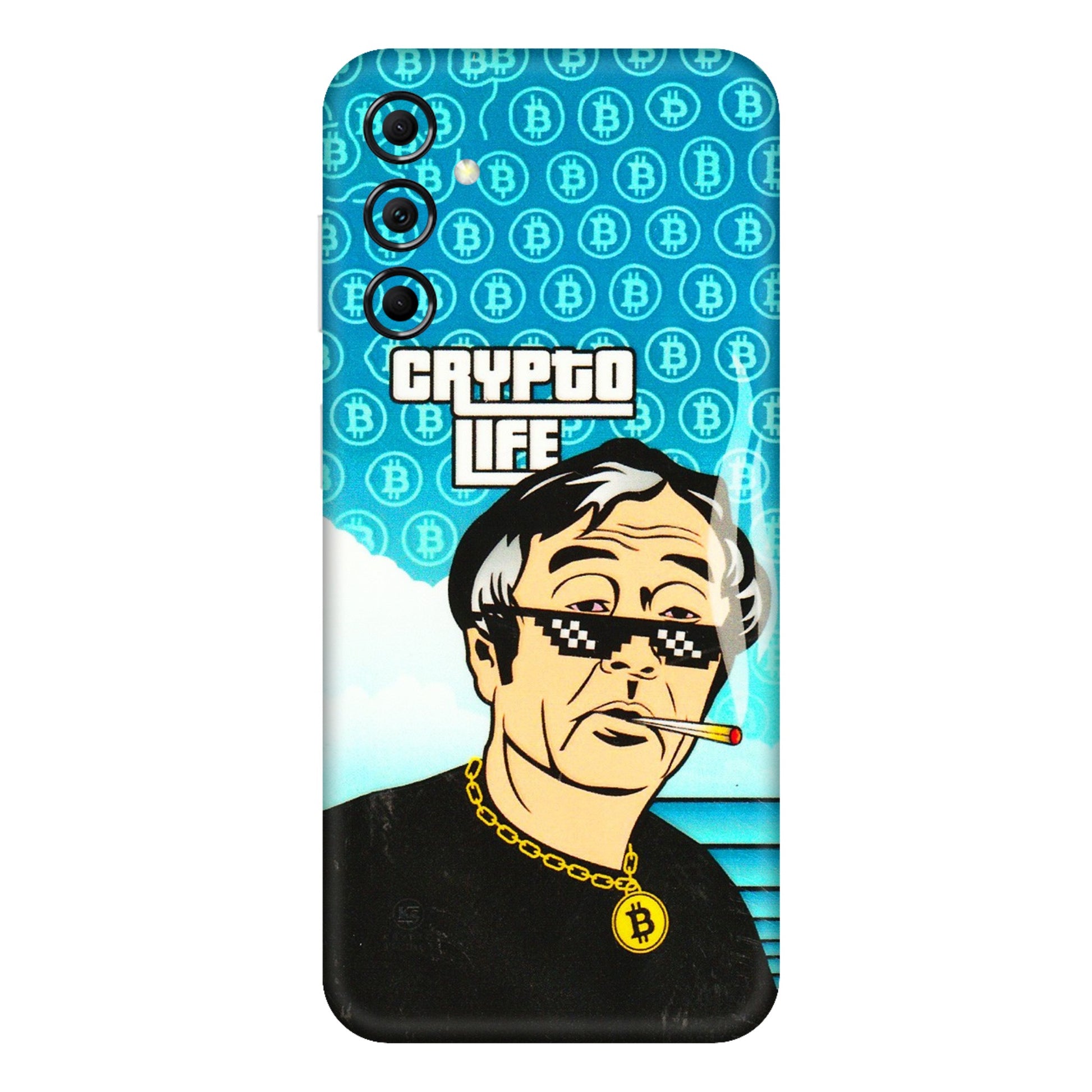 Samsung M/F/Note/Flip and C Phone Skins (All Models) - Crypto Thug Life - 3D Embossed Finish (L-179) Samsung Galaxy M14 (5G)