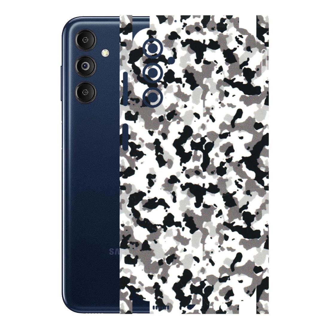 Samsung M/F/Note/Flip and C Phone Skins (All Models) - White Black Camouflage - 3D Embossed Finish (L-18) Samsung Galaxy M14 (5G)