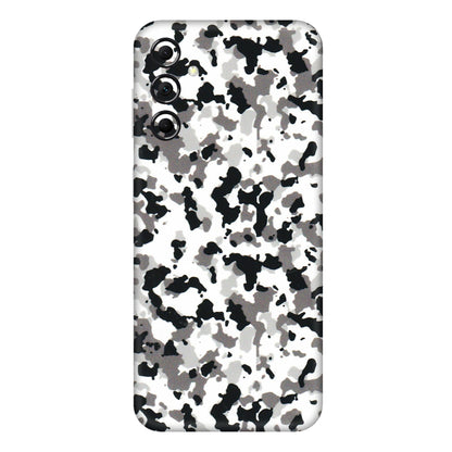 Samsung M/F/Note/Flip and C Phone Skins (All Models) - White Black Camouflage - 3D Embossed Finish (L-18) Samsung Galaxy M14 (5G)