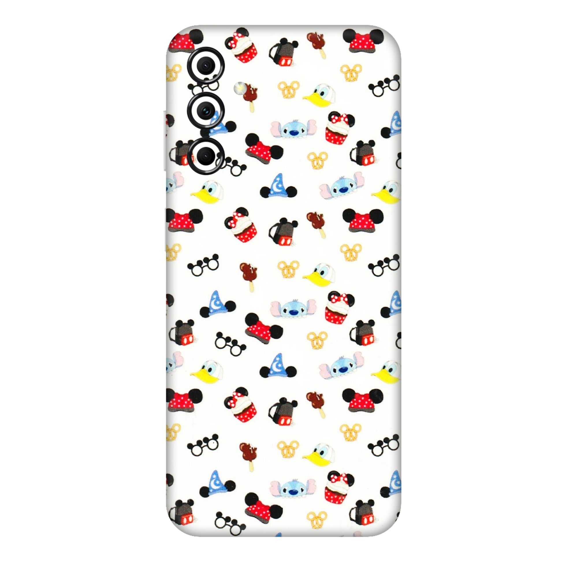 Samsung M/F/Note/Flip and C Phone Skins (All Models) - Minnie Mouse & Donald Doodles s - 3D Embossed Finish (L-194) Samsung Galaxy M14 (5G)