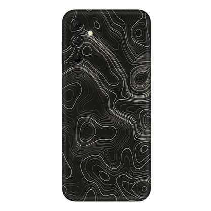 Samsung M/F/Note/Flip and C Phone Skins (All Models) - Black Swirl - 3D Embossed Finish (L-196) Samsung Galaxy M14 (5G)