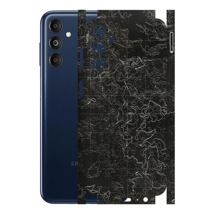 Samsung M/F/Note/Flip and C Phone Skins (All Models) - Black map Texture - 3D Embossed Finish (L-201) Samsung Galaxy M14 (5G)
