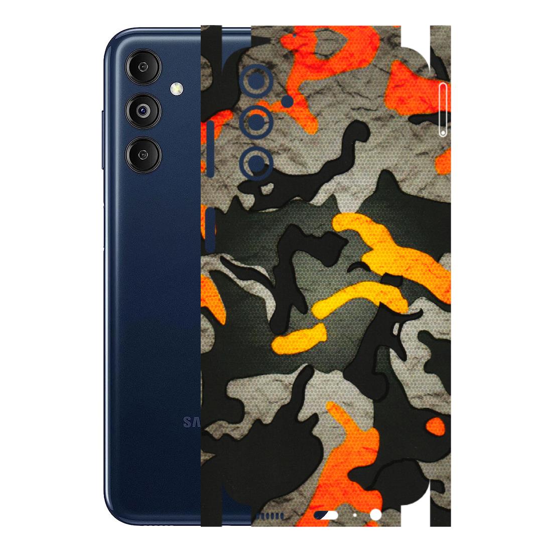 Samsung M/F/Note/Flip and C Phone Skins (All Models) - Orange Camouflage - 3D Embossed Finish (L-204) Samsung Galaxy M14 (5G)
