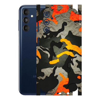 Samsung M/F/Note/Flip and C Phone Skins (All Models) - Orange Camouflage - 3D Embossed Finish (L-204) Samsung Galaxy M14 (5G)