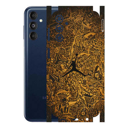 Samsung M/F/Note/Flip and C Phone Skins (All Models) - Premium Gold Basketball Player - 3D Embossed Finish (L-236) Samsung Galaxy M14 (5G)