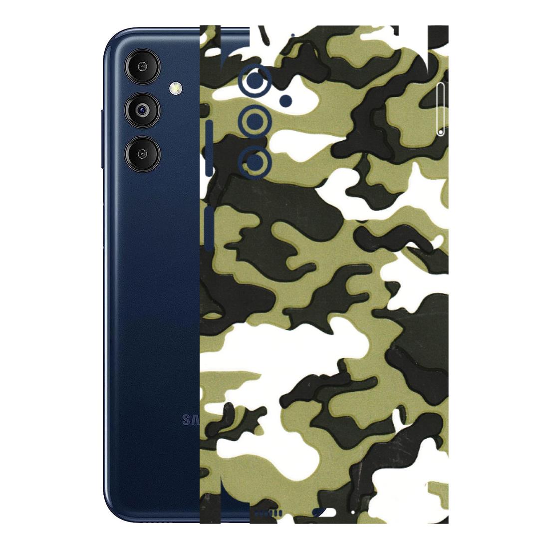 Samsung M/F/Note/Flip and C Phone Skins (All Models) - Camouflages White And Green - 3D Embossed Finish (L-243) Samsung Galaxy M14 (5G)