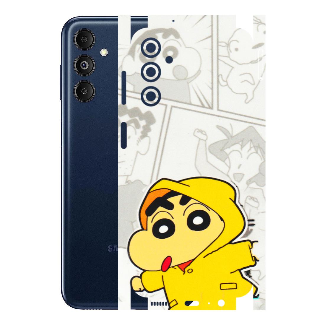 Samsung M/F/Note/Flip and C Phone Skins (All Models) - Yellow Shinchan Comic - 3D Embossed Finish (L-246) Samsung Galaxy M14 (5G)