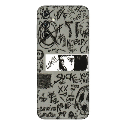 Samsung M/F/Note/Flip and C Phone Skins (All Models) - Never Have Love Anime - 3D Embossed Finish (L-260) Samsung Galaxy M14 (5G)