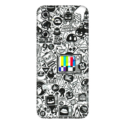 Samsung M/F/Note/Flip and C Phone Skins (All Models) - Doodles Positive Art - 3D Embossed Finish (L-263) Samsung Galaxy M14 (5G)