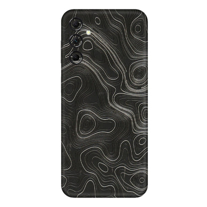 Samsung M/F/Note/Flip and C Phone Skins (All Models) - Abstract White Line Map - 3D Embossed Finish (L-269) Samsung Galaxy M14 (5G)