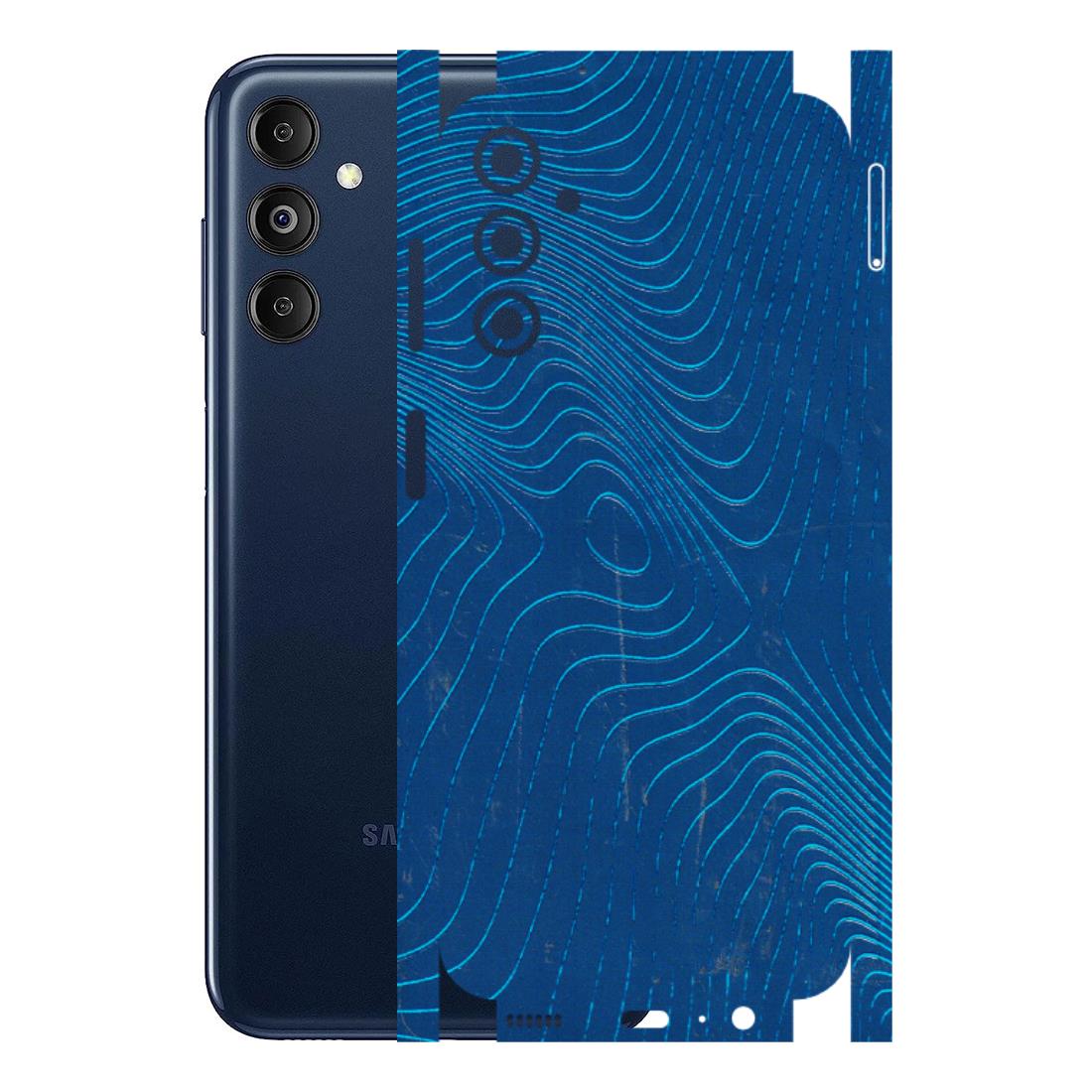 Samsung M/F/Note/Flip and C Phone Skins (All Models) - Abstract Blue Line Map - 3D Embossed Finish (L-272) Samsung Galaxy M14 (5G)