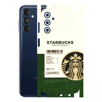 Samsung M/F/Note/Flip and C Phone Skins (All Models) - Starbucks Barcode - 3D Embossed Finish (L-308) Samsung Galaxy M14 (5G)