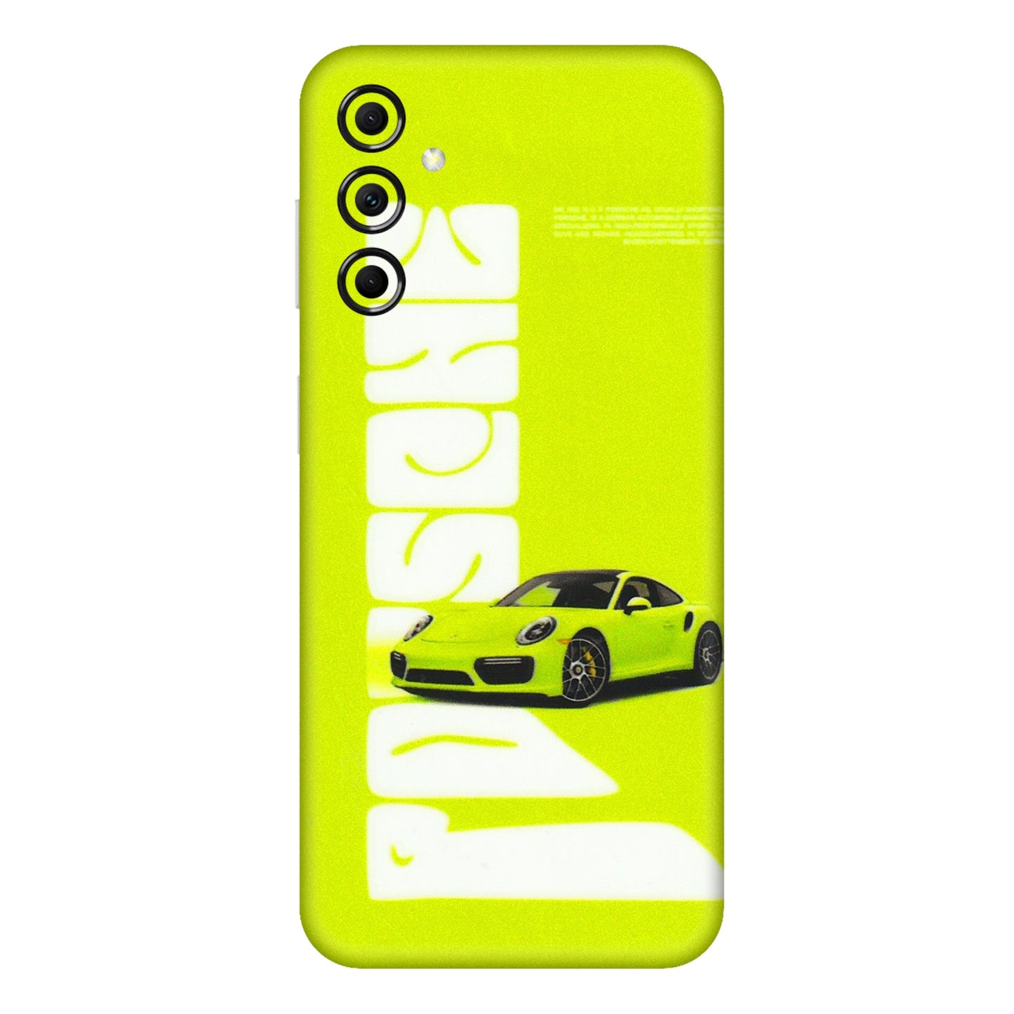 Samsung M/F/Note/Flip and C Phone Skins (All Models) - Lime Green Porche - 3D Embossed Finish (L-30) Samsung Galaxy M14 (5G)