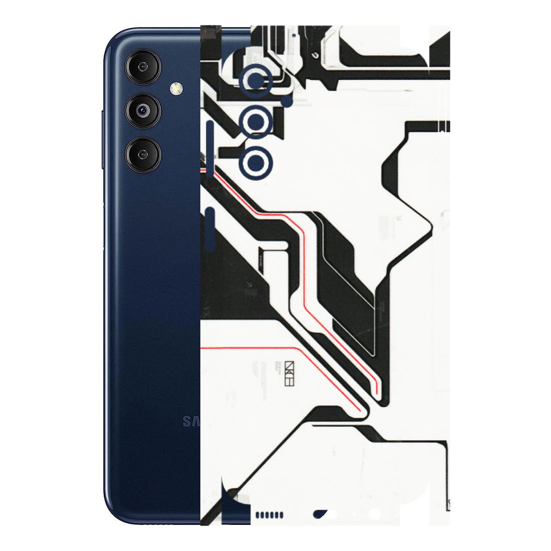 Samsung M/F/Note/Flip and C Phone Skins (All Models) - White Techy Logo - 3D Embossed Finish (L-312) Samsung Galaxy M14 (5G)
